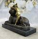 Bronze Sculpture Style Art Nouveau Collectionneur Semi Chair Figurine Statue