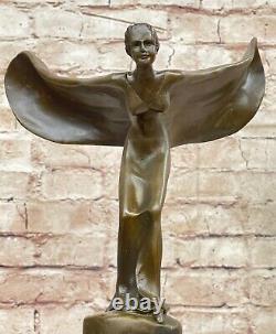 Bronze Style Art Nouveau Spirit De Ecstasy Main Statue Domestique Bureau Décor