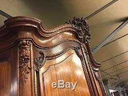 Buffet armoire style Louis XV acajou citronnier 1900
