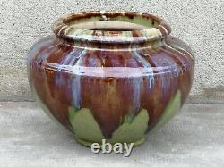 Cache pot céramique flamme époque 1900 art nouveau style dalpayrat