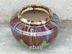 Cache pot céramique flamme époque 1900 art nouveau style dalpayrat