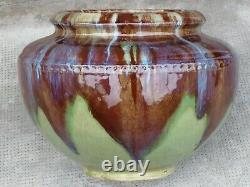 Cache pot céramique flamme époque 1900 art nouveau style dalpayrat