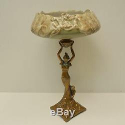 Centre de table Danseuse Style Art Deco Style Art Nouveau Porcelaine Bronze