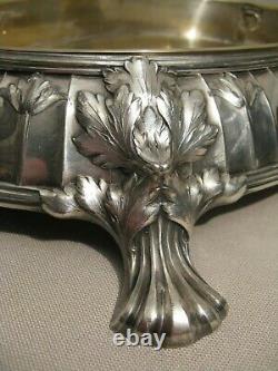 Centre de table en métal argenté de style Louis XVI orfèvre Argit début XX ème