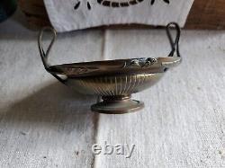 Coupe bronze signée F. Barbedienne decor feuillage style art nouveau