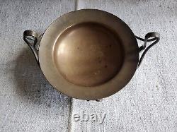 Coupe bronze signée F. Barbedienne decor feuillage style art nouveau