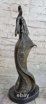 Créateur Bronze Un 1920 Style Art Nouveau de Luxe Bon Dame Sculpture Décor Solde