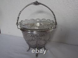 Décoratif Coupe de Style Art Nouveau De 1901 De Danemark 830er Argent #9601