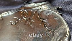 GALLIA Corbeille à pain en métal argenté modèle rocaille style Louis XV