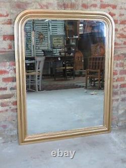 Glace / miroir de style Louis Philippe en bois doré 138 x 110 cm