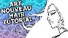 How To Draw U0026 Ink Art Nouveau Hair Tutorial