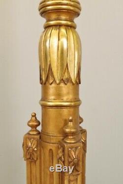 Lampadaire bois doré style Louis XVI