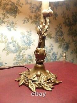 Lampe Table Bronze Doré Ciselé Style Et Epoque Art Nouveau XIX Lamp French Old