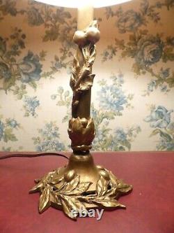 Lampe Table Bronze Doré Ciselé Style Et Epoque Art Nouveau XIX Lamp French Old