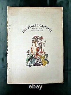 Les Péchés capitaux, illustrations de Henry DETOUCHE style Art Nouveau