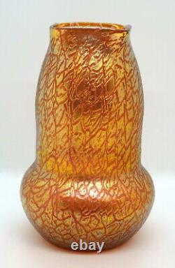 Loetz Lötz Style Art Nouveau Vase Phénomène Rose Mimosa H19.5 CM Um 1908