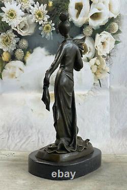 Magnificent Style Art Nouveau Victorien Pure 100% Bronze 13 Grand Sculpture