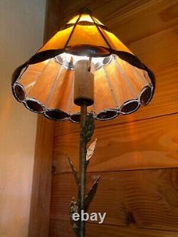 Magnifique lampe sur pied, art nouveau, style Tiffany, 1900