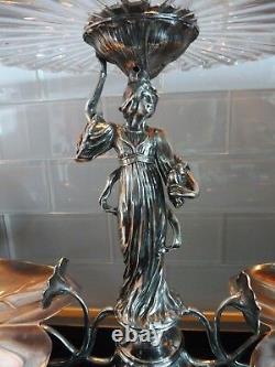 Meilleur Haut Style Art Nouveau Argenterie figurées EPERGNE