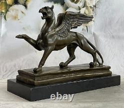 Merveilleux Style Art Nouveau Gothique Gargouille Bronze Sculpture Chaud Cast