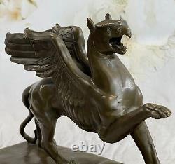 Merveilleux Style Art Nouveau Gothique Gargouille Bronze Sculpture Chaud Cast
