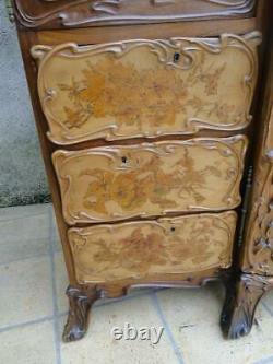 Mobilier Art Nouveau Armoire et commode psyché Jugendstil 1900 Modern Style