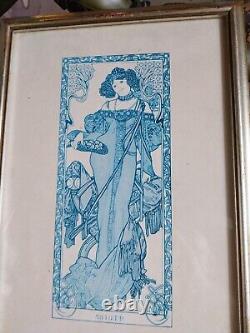 Mucha D apres 4 Saisons Style Art Nouveau