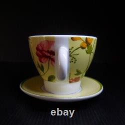 N8984 Tasse soucoupe café céramique porcelaine Luminarc France style art nouveau