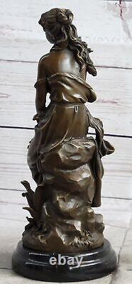 Nymphe Forêt Chair Fairy Style Art Nouveau Bronze Sculpture Deco Décor Figurine