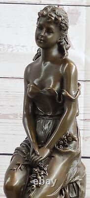 Nymphe Forêt Chair Fairy Style Art Nouveau Bronze Sculpture Deco Décor Figurine