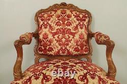 Paire de fauteuils à dos plats style Louis XV