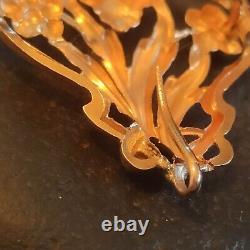 Pendentif ou Broche Ancien(ne) Bouquet De Fleur /Or 750? (18K) Style Art Nouveau