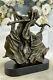 Perse Danseurs Bronze Sculpture Style Art Nouveau Marbre Figurine Deco Maison