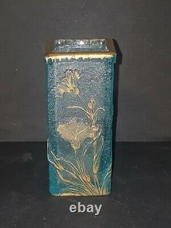 Petit Vase BLEU Daum Nancy de Style Art Nouveau