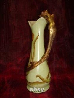 Pichet Cruche Figurine Nue Sirene Sexy Style Art Deco Style Art Nouveau Porcelai