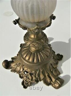 Plafonnier suspension 1900 Art nouveau Lustre bronze style Louis XVI