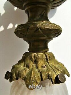 Plafonnier suspension 1900 Art nouveau Lustre bronze style Louis XVI