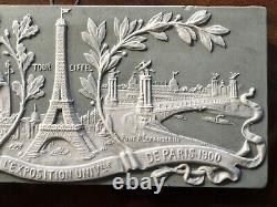 Plaque style Wedgwood Souvenir Exposition Universelle de Paris 1900