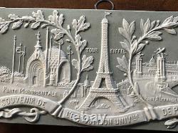Plaque style Wedgwood Souvenir Exposition Universelle de Paris 1900