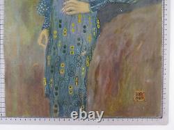 Portrait De Dame Style Art Nouveau Vieux tableau Peinture Signé Reynaud Bsn