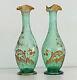 Rare Paire De Vases Emaillés Or Style Louis Xv Rocaille Art-nouveau Ca 1900