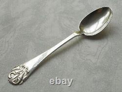 Rare Élégant Cuillère à Dessert Style Art Nouveau De 830er Argent Danemark 1929