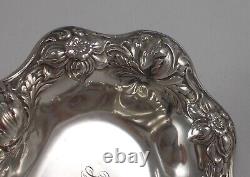 Rare Élégant Écrou Praline Petit Bol Style Art Nouveau 925er Argent Sterling