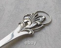 Rare Élégant Garnir Cuillère Style Art Nouveau De 830er Argent Danemark Um 1936