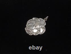 Rare Élégant Pendentif Style Art Nouveau Avec Portrait de Femme 800er Argent #3