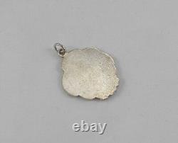 Rare Élégant Pendentif Style Art Nouveau Avec Portrait de Femme 800er Argent #3