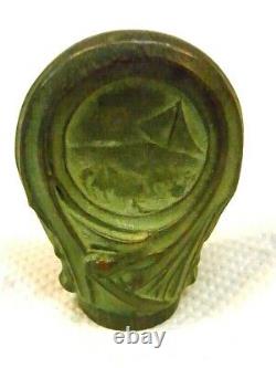 Rare Sceau Cachet Bronze Style Max Le Verrier Art Nouveau Déco Tampon Cire Seal