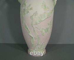 Royal Dux Ancien Vase Style Art Nouveau Porcelaine Décor Homme Corne De Brume