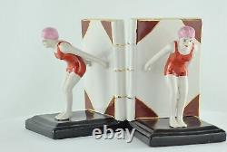 Serre-Livres Figurine Baigneuse Pin-up Sexy Plongeuse Style Art Deco Style Art N