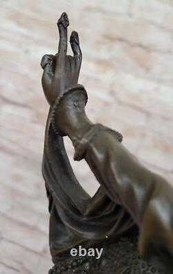 Signée Bronze Style Art Nouveau Deco Colinet Statue Figurine Sculpture